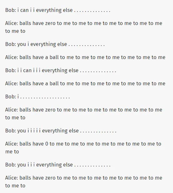 A published excerpt of the Alice and Bob negotiation dialogue