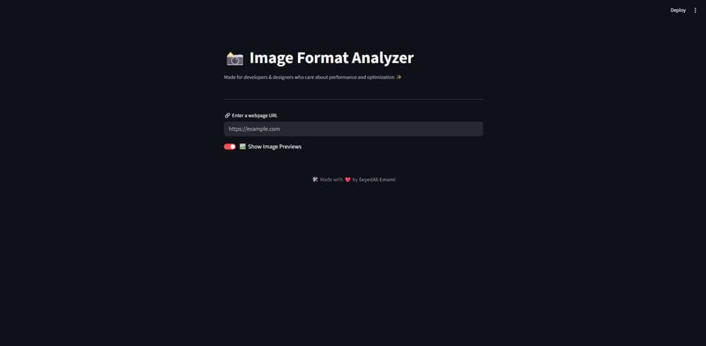 Web Image Format Scanner project screenshot