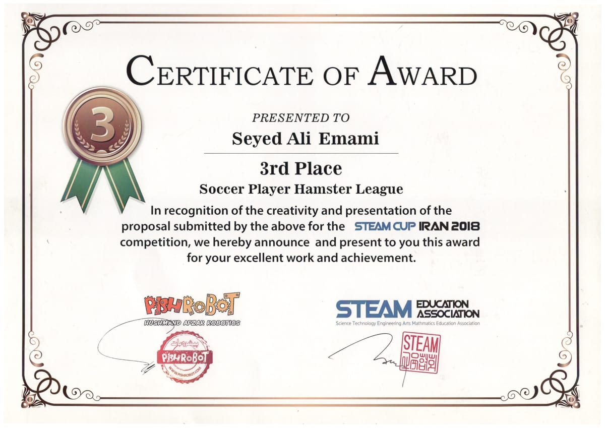 STEAM Cup Iran — Soccer Player Hamster League